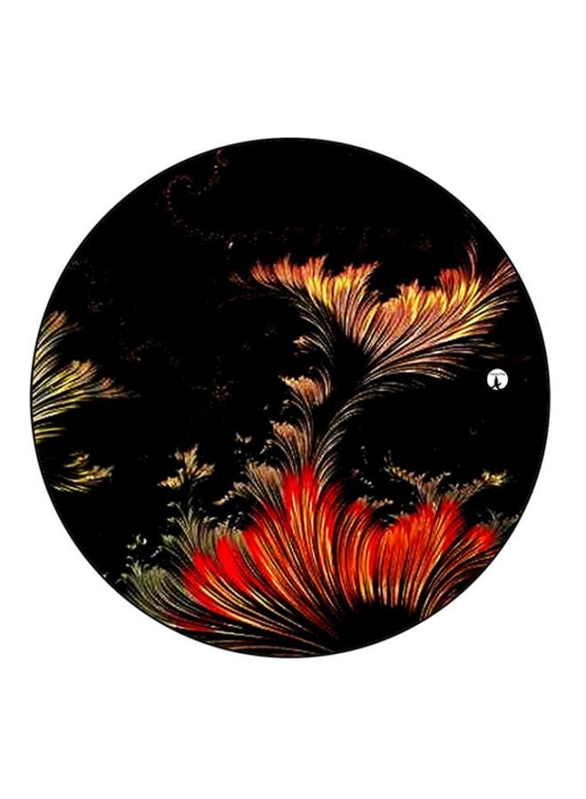 BP Vintage Art Printed Mouse Pad Black/Red/Yellow