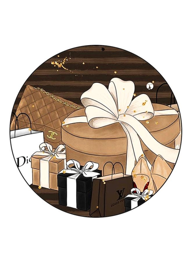 BP Gifts Printed Mouse Pad Brown/Black/White