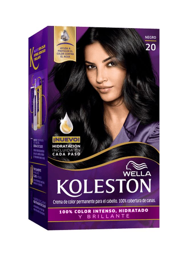 Wella Koleston Hair Colour Cream 20 Black 40grams  - Image 1