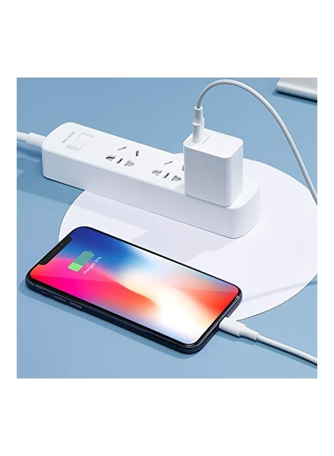 Generic - MFi Certified USB C to Lightning Cable Pack Of 2 White - Image 1