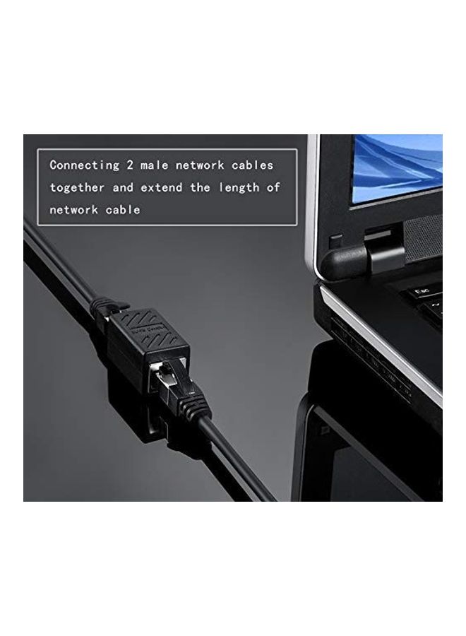 RJ45 Coupler Network Connectors Pack Of 5 black - Image 2