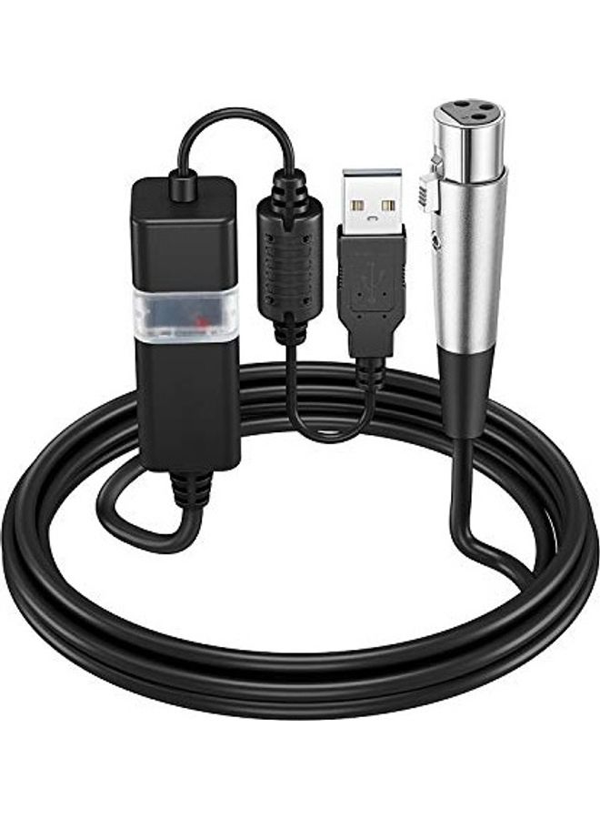 Generic USB to XLR Female Mic Link Converter Cable Black  - Image 4