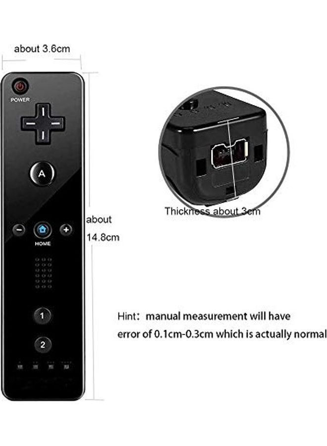 Remote Controller With Wii Nunchuk Gamepad Silicone Case And Wrist Strap Wireless - Image 5