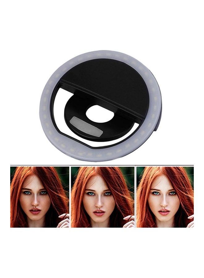 36-LED Round Selfie Ring Light With Camera Lamp White/Black  - Image 4