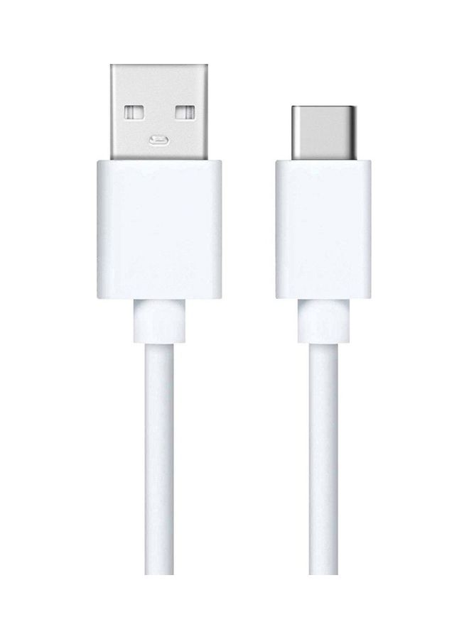 ريماكس كابل شحن سريع من USB إلى Type-C لهاتف جالاكسي S9 بلس/ نوت 8/ S8/ S8 بلس أبيض  - Image 1