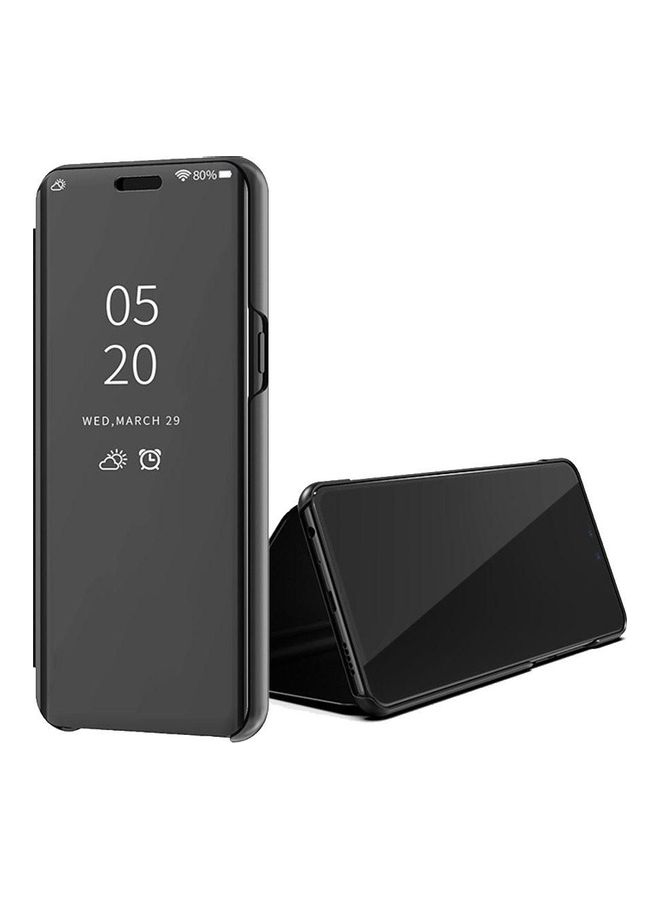 Clear View TPU Standing Mirror Flip Protective Case With Out Sensor For Huawei P40 Pro Black