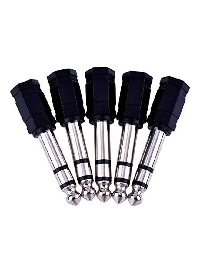 eBoot 6.35 mm Male To 3.5 mm Female Stereo Audio Earphone Jack Adapter Black/Silver  - Image 4