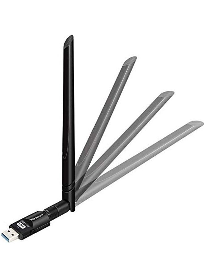 TECHKEY USB WiFi Adapter 1200Mbps Wireless Network Adapter Black - Image 2