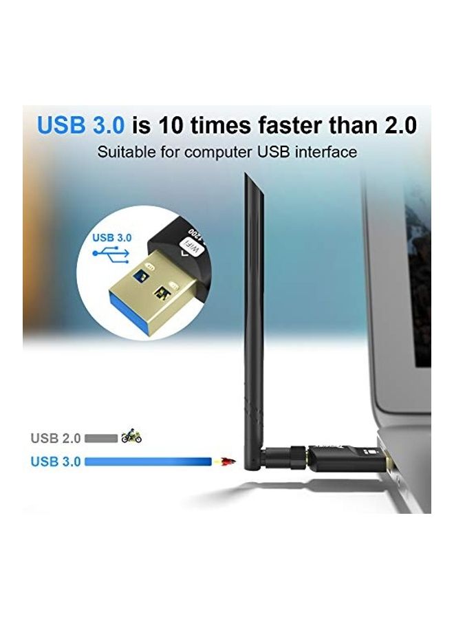 TECHKEY USB WiFi Adapter 1200Mbps Wireless Network Adapter Black - Image 5