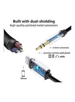 Lightning To 3.5 mm Aux Cable For Apple iPhone Devices Black - v1606800722/N42689328A_4