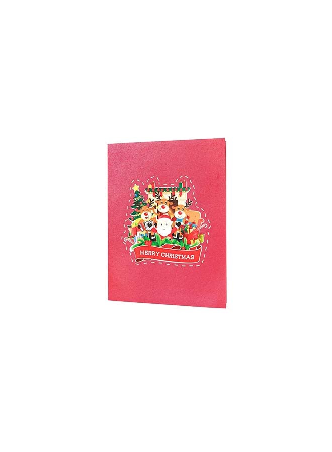 Abra Cards Singing Santa And Reindeers Christmas Greeting Card - Image 1