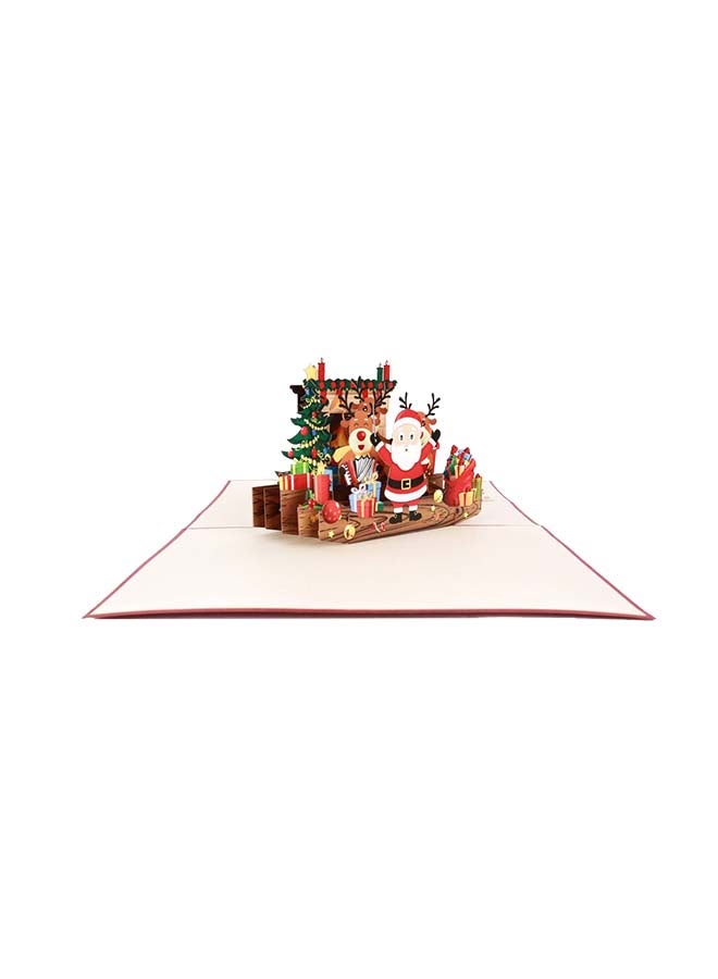 Abra Cards Singing Santa And Reindeers Christmas Greeting Card - Image 2