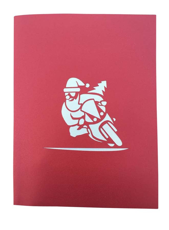 Abra Cards Santa On A Motorbike Christmas Greeting Card - Image 1