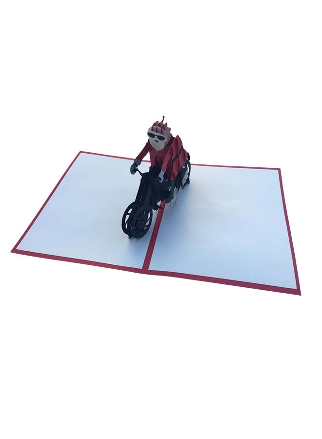 Abra Cards Santa On A Motorbike Christmas Greeting Card - Image 3