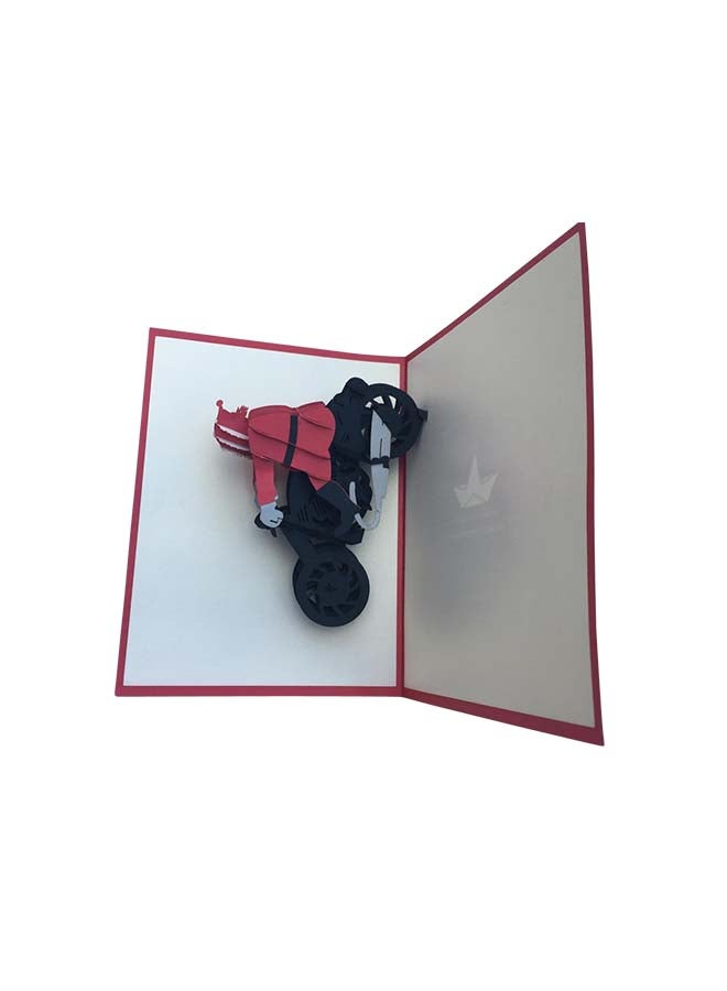 Abra Cards Santa On A Motorbike Christmas Greeting Card - Image 2