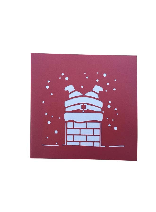 Abra Cards Santa In The Chimney Greeting Card - Image 1