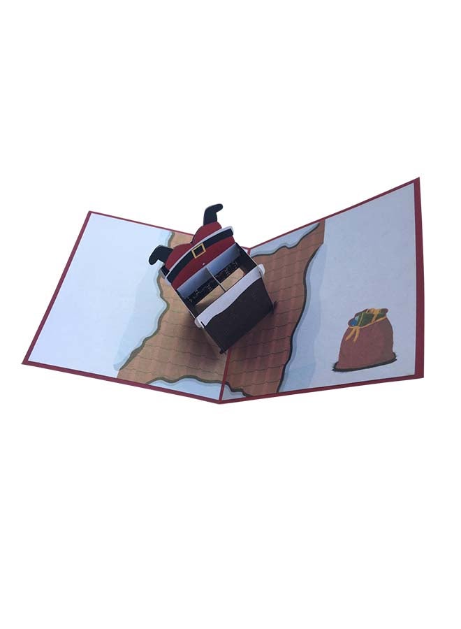 Abra Cards Santa In The Chimney Greeting Card - Image 2