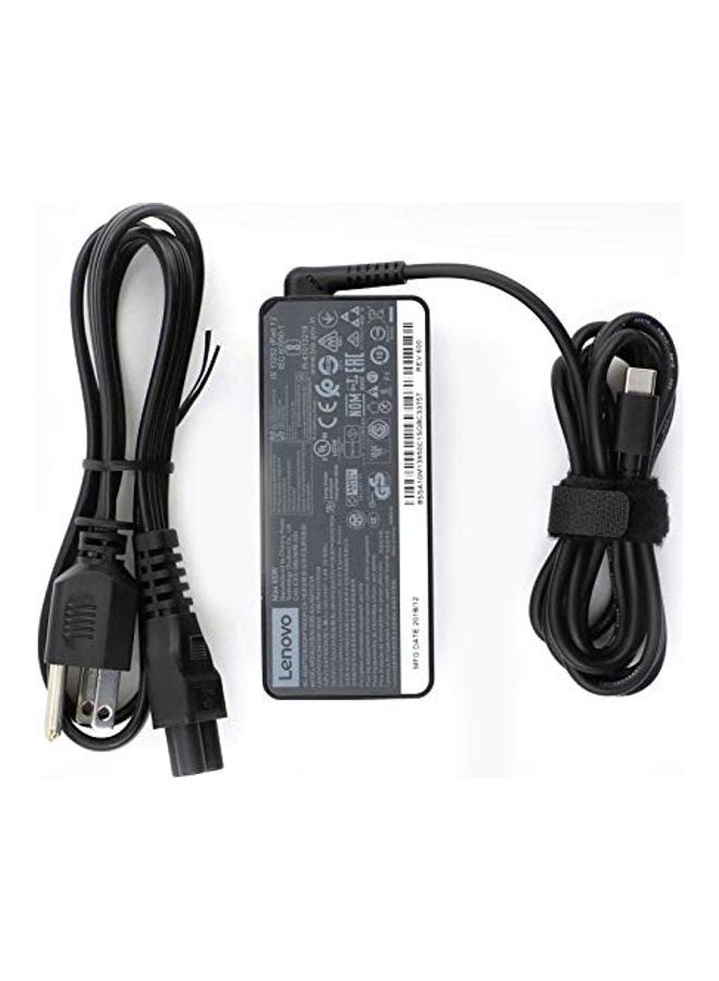 Lenovo - USB Type C(USB-C) AC Power Adapter For X1 Carbon 2017 2018 Black - Image 1