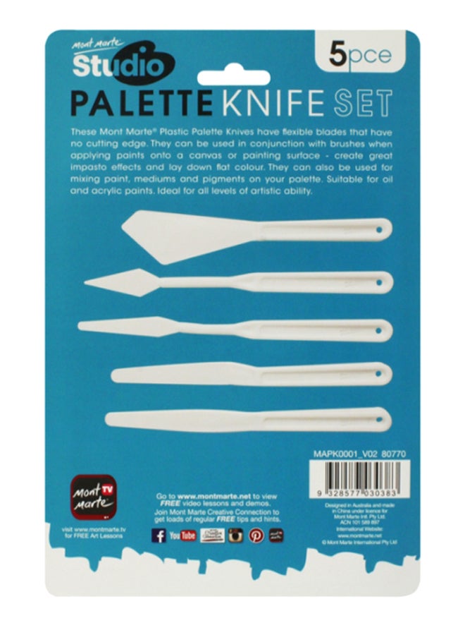 Mont Marte Palette Knife Set White - Image 2