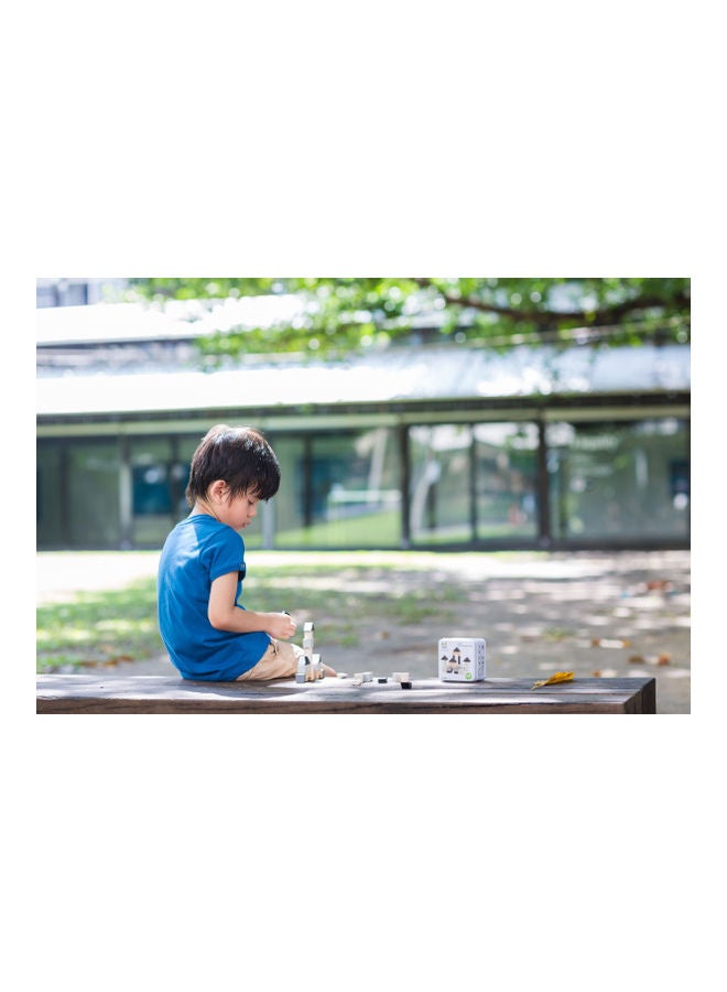 PlanToys Wooden Construction Set 1.75 x 1.75 x 3.5cm - Image 4