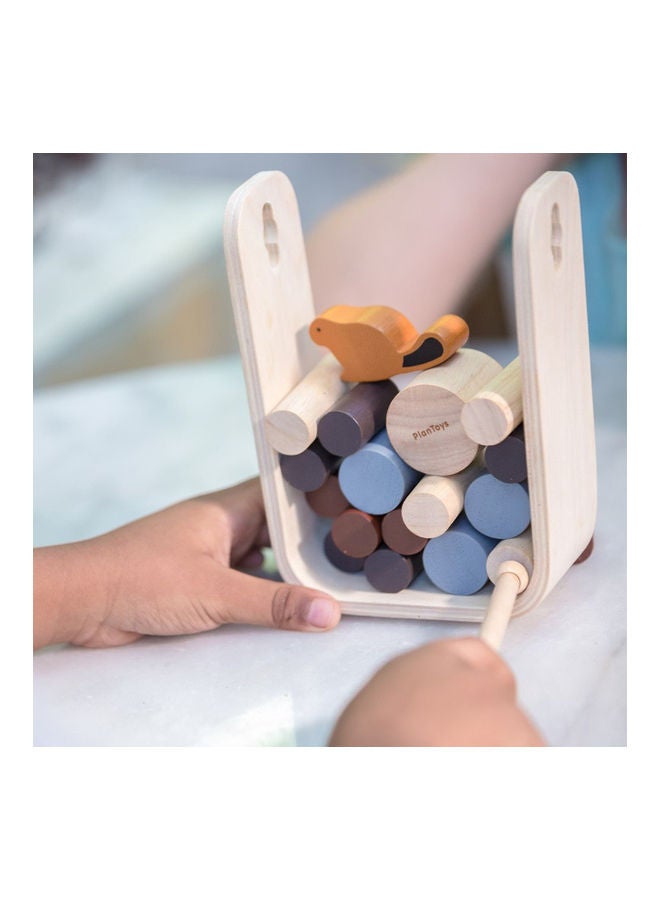 PlanToys 20-Piece Wooden Timber Tumble Set 10.7 x 5.3 x 15.8cm - Image 2