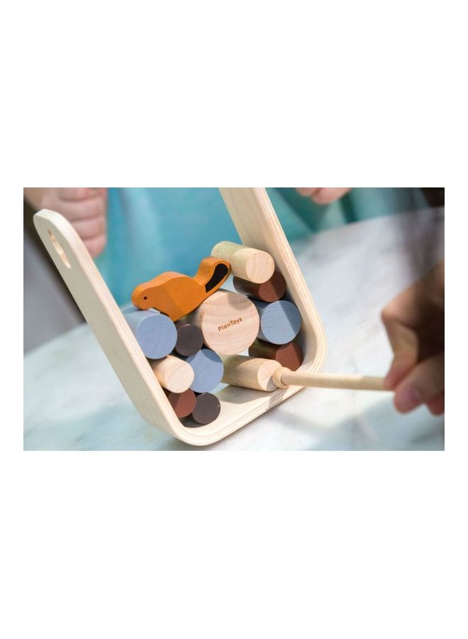 PlanToys 20-Piece Wooden Timber Tumble Set 10.7 x 5.3 x 15.8cm - Image 3