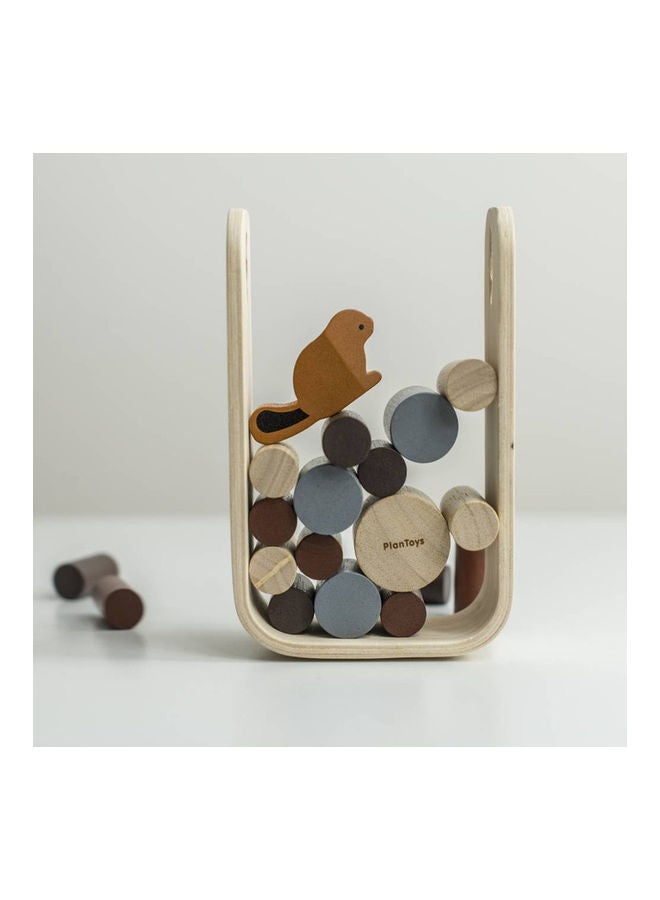 PlanToys 20-Piece Wooden Timber Tumble Set 10.7 x 5.3 x 15.8cm - Image 5