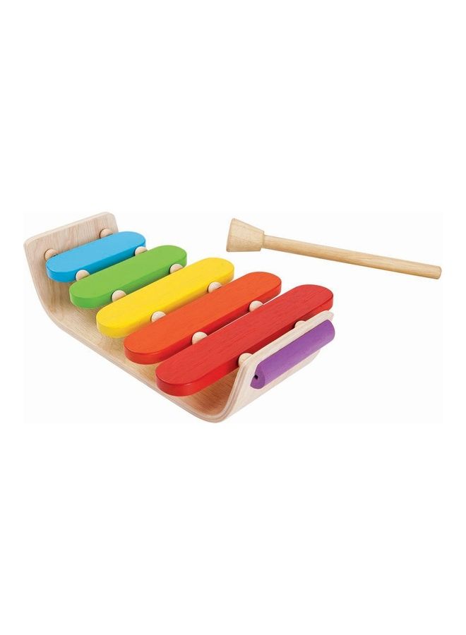 PlanToys Wooden Oval Xylophone 18.01 x 27.99 x 7.01cm - Image 1