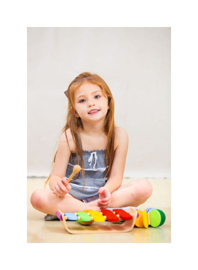 PlanToys Wooden Oval Xylophone 18.01 x 27.99 x 7.01cm - Image 2