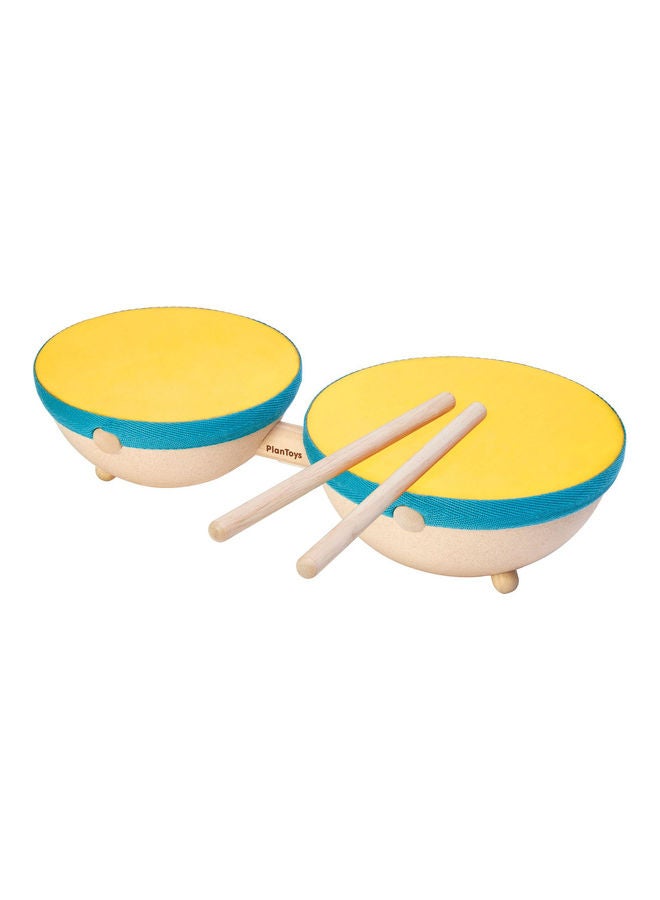 Wooden Double Drum 30.2 x 15.5 x 6.6cm - v1606812147/N42690214A_1