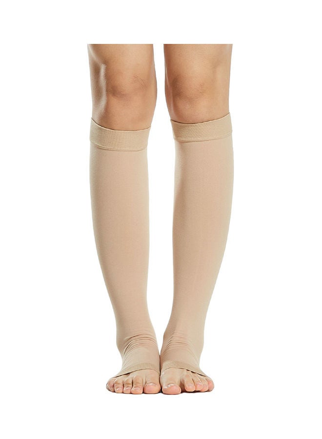 Generic - Pair Of Open Toe Compression Stockings XXL - Image 1