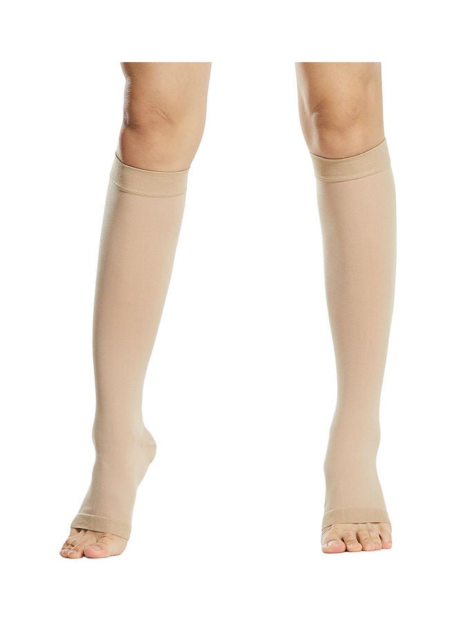 Generic - Pair Of Open Toe Compression Stockings XXL - Image 1
