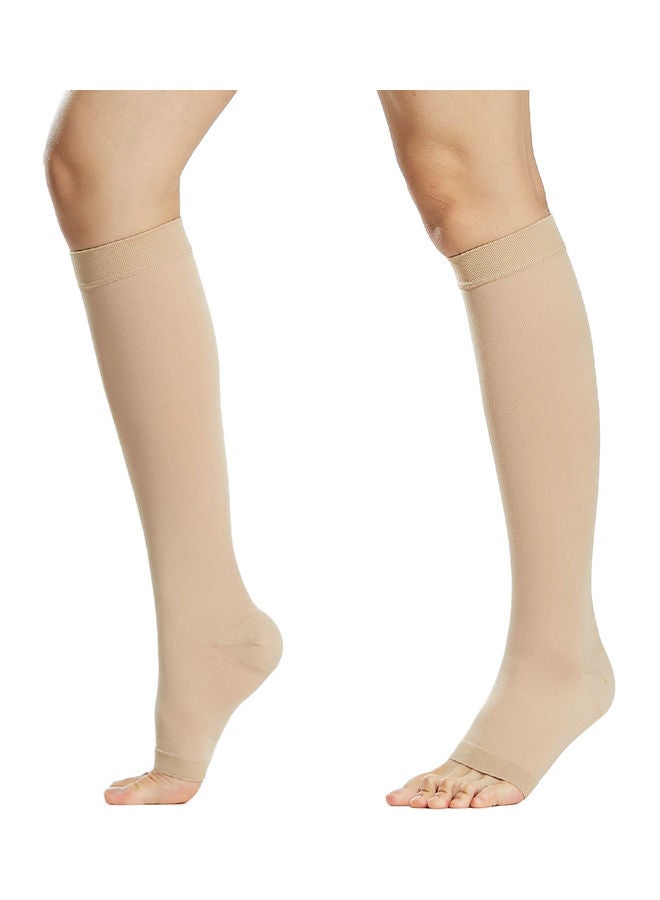 Generic - Pair Of Open Toe Compression Stockings XXL - Image 1