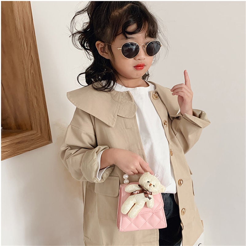 فريت حقيبة صغيرة بحمالة كتف لحمل البطاقات، مصممة للنساء وردي - Image 2