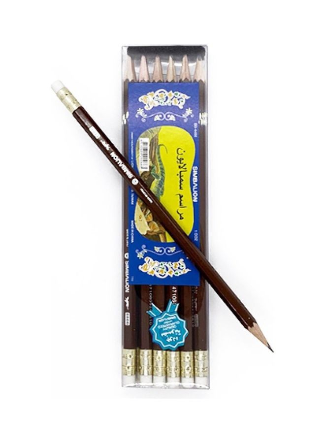 سيمبايون طقم أقلام الرصاص مع مماحٍ من 12 قطعة أسود - Image 2