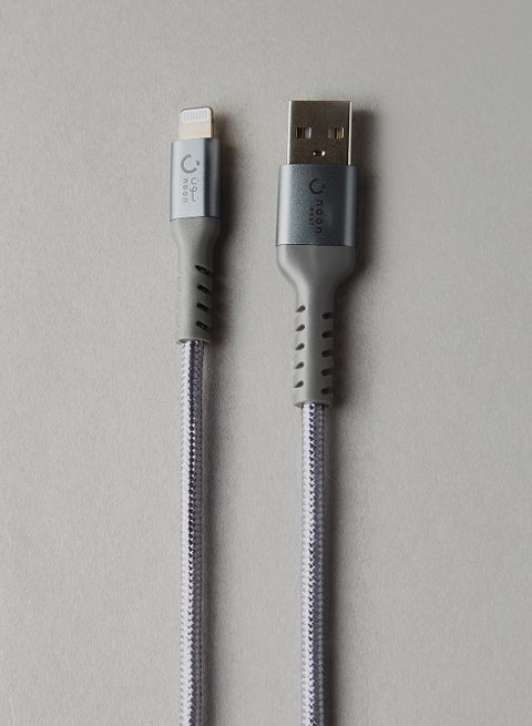 USB To Lightning Data Sync And Charging Cable For iPhone 1.5meter Grey/Silver