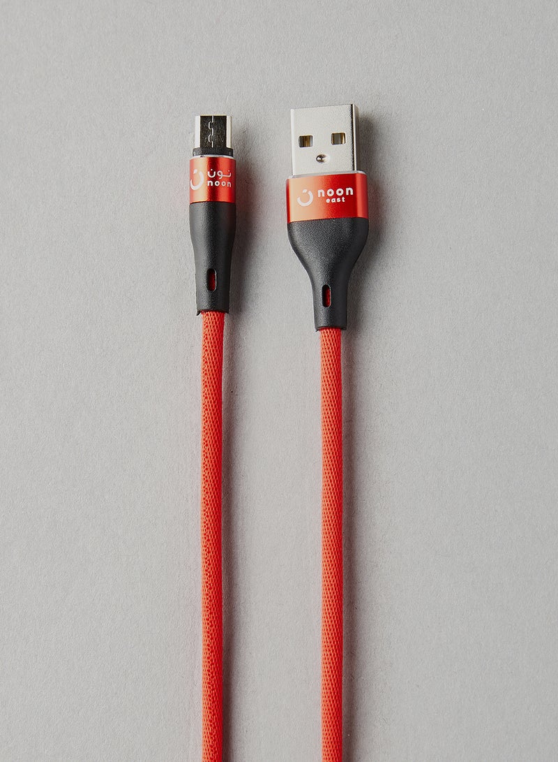 Noon East - Micro USB Data Sync And Charging Cable 1.5meter Black/Red/Silver - Image 1