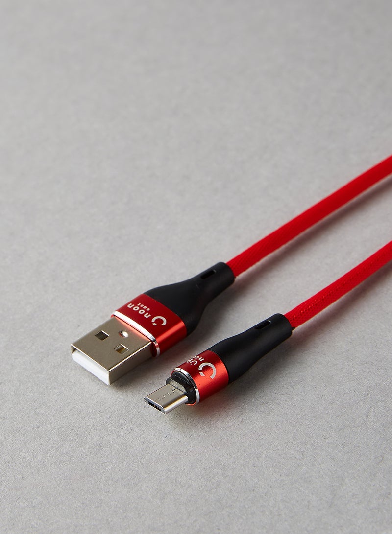 Noon East - Micro USB Data Sync And Charging Cable 1.5meter Black/Red/Silver - Image 1