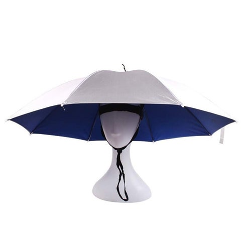 Portable Anti-Ultraviolet Light Rain Shade Head-Mounted Umbrella 40cm 40cm