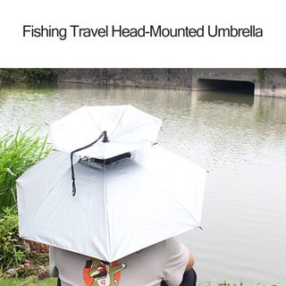 Portable Anti-Ultraviolet Light Rain Shade Head-Mounted Umbrella 40cm 40cm - view 3