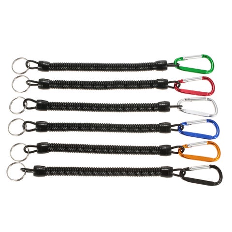6-Pieces Coiled Lanyards Boating Fishing Ropes Tackle Fish Tools 20cm
