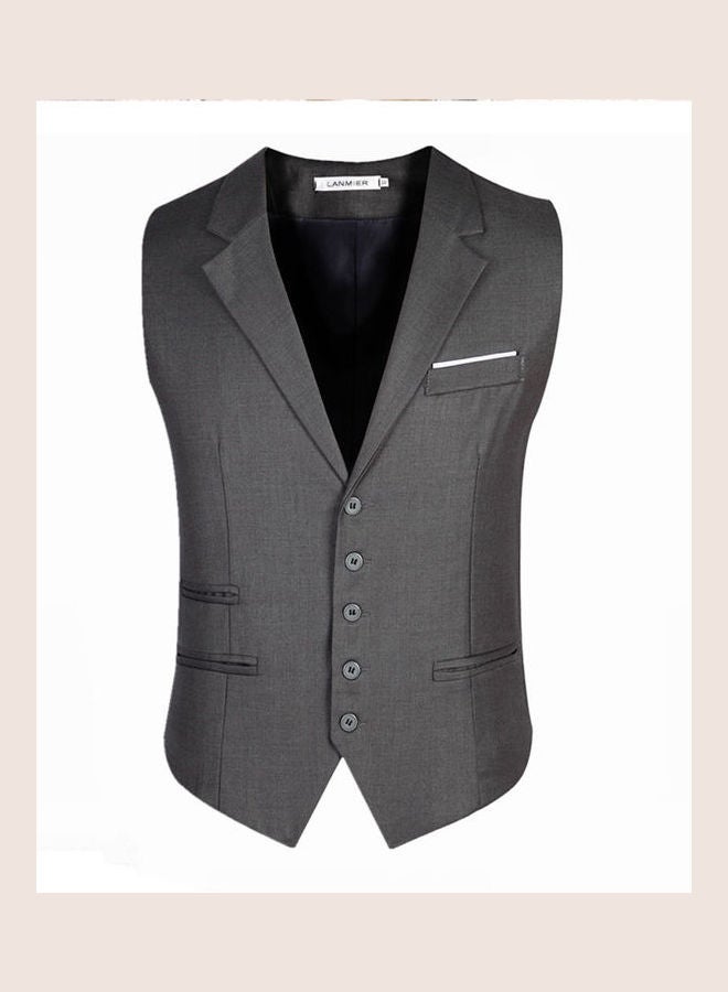 Buttoned Detailed Waistcoat Grey  - Image 1