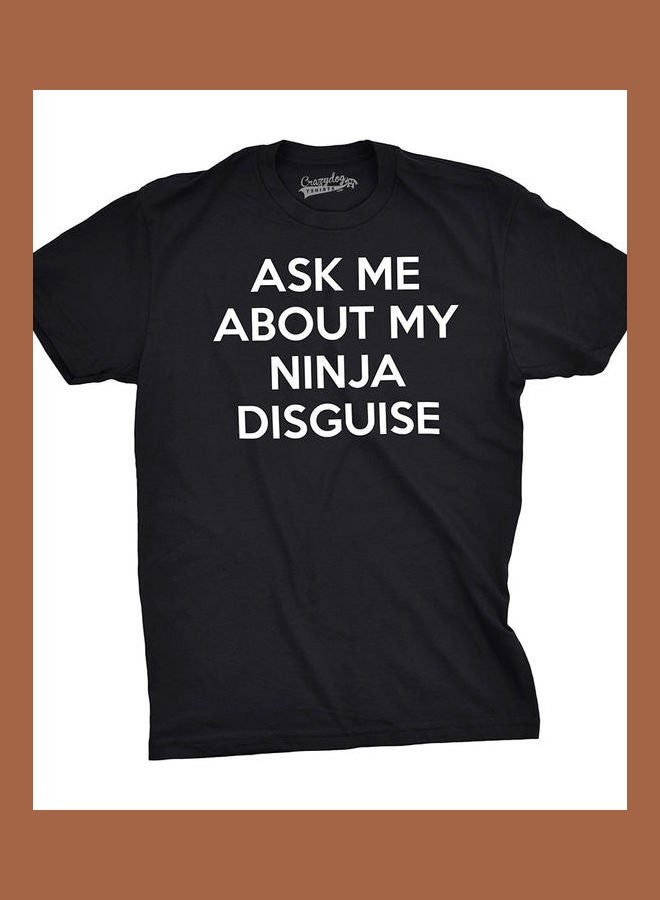 تيشيرت قابل للارتداء على الوجهين مزين بتصميم رسومات كرتونية من الداخل والخارج أسود - Image 1