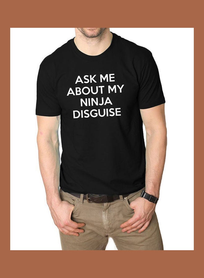 تيشيرت قابل للارتداء على الوجهين مزين بتصميم رسومات كرتونية من الداخل والخارج أسود - Image 2