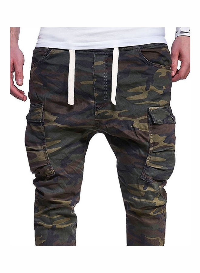 Generic - Camouflage Printed Drawstring Pants Army Green - Image 1