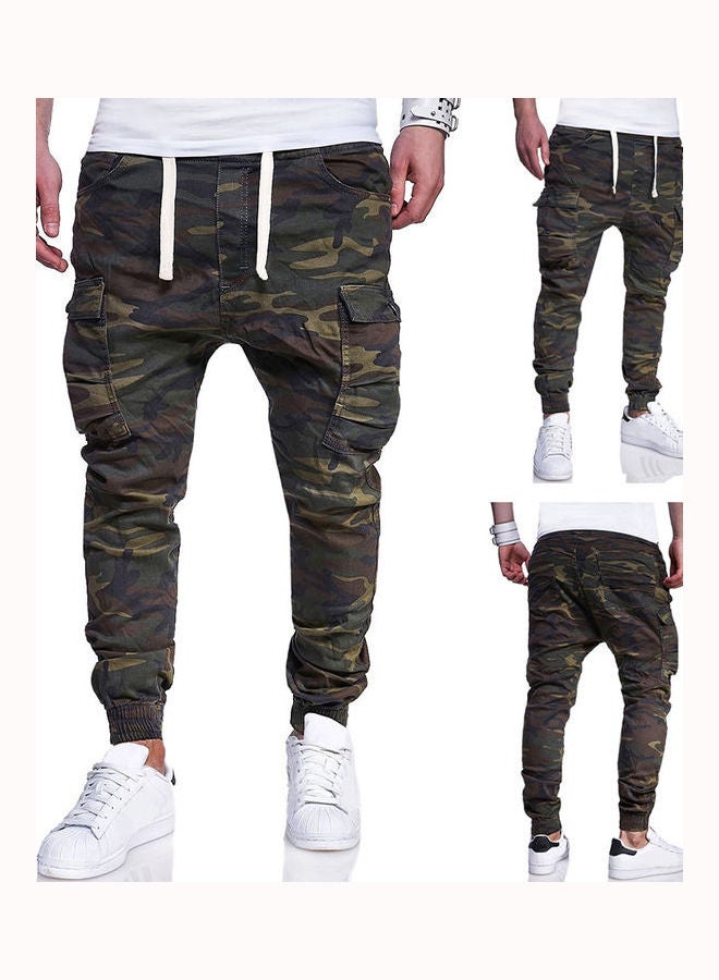 Generic - Camouflage Printed Drawstring Pants Army Green - Image 1