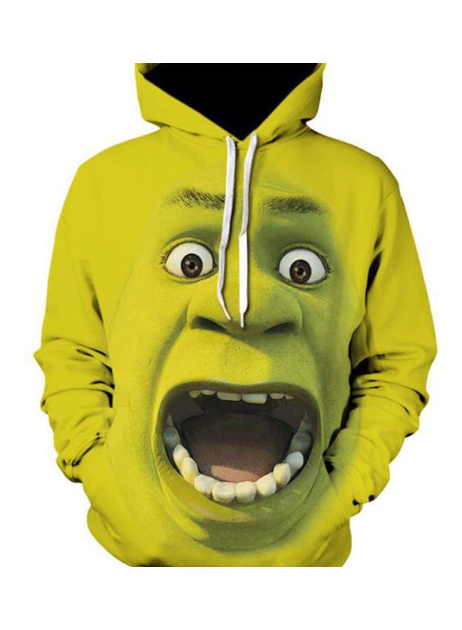 Generic - 3D Shrek Printing Pullover Hoodie Sweatshirt Yellow - Image 1