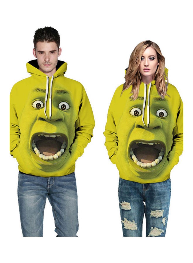 Generic - 3D Shrek Printing Pullover Hoodie Sweatshirt Yellow - Image 1