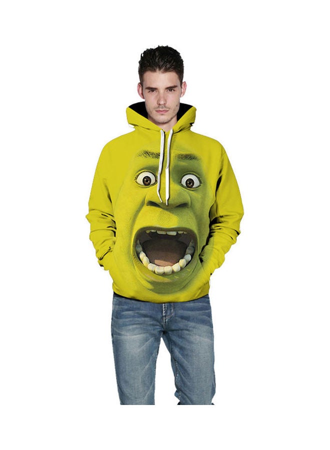 Generic - 3D Shrek Printing Pullover Hoodie Sweatshirt Yellow - Image 1
