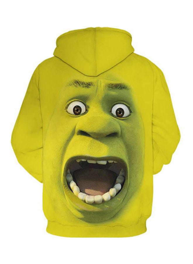 Generic - 3D Shrek Printing Pullover Hoodie Sweatshirt Yellow - Image 1